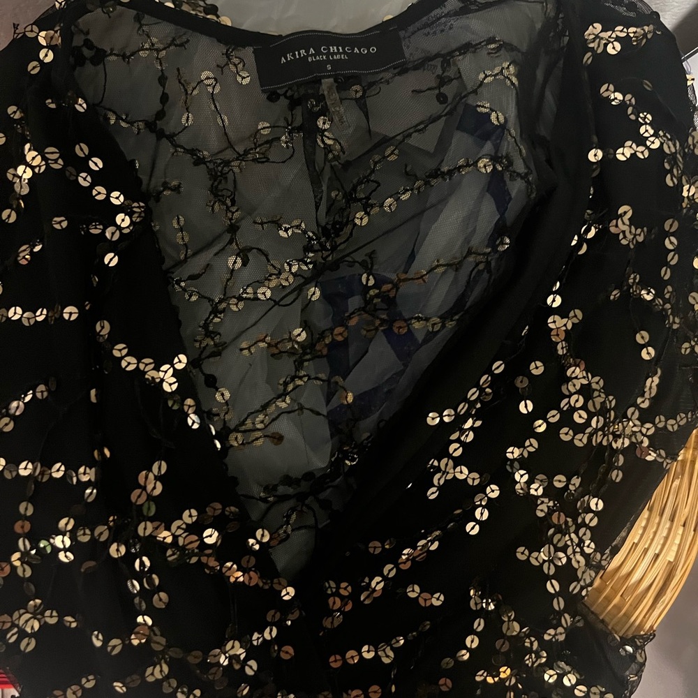 Black Sequin Jumpsuit - Picture 3 of 3